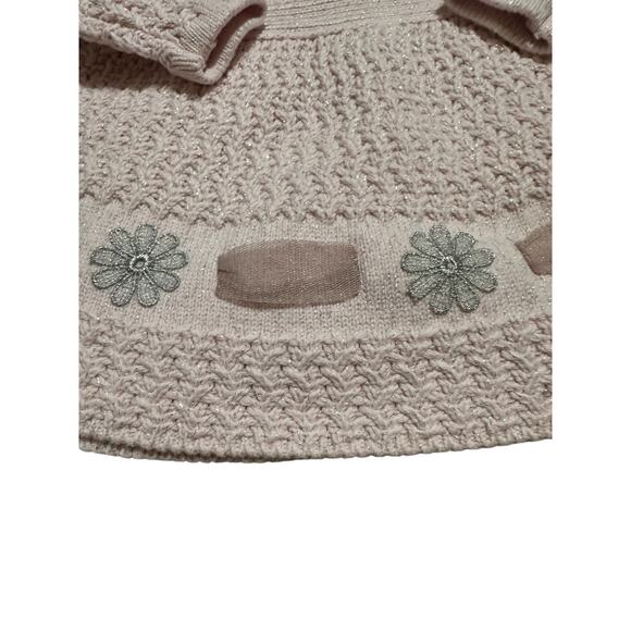 Beautiful Catherine Malandrino Mini Baby Pink Sweater Dress Size 6-9 Months - Picture 3 of 6